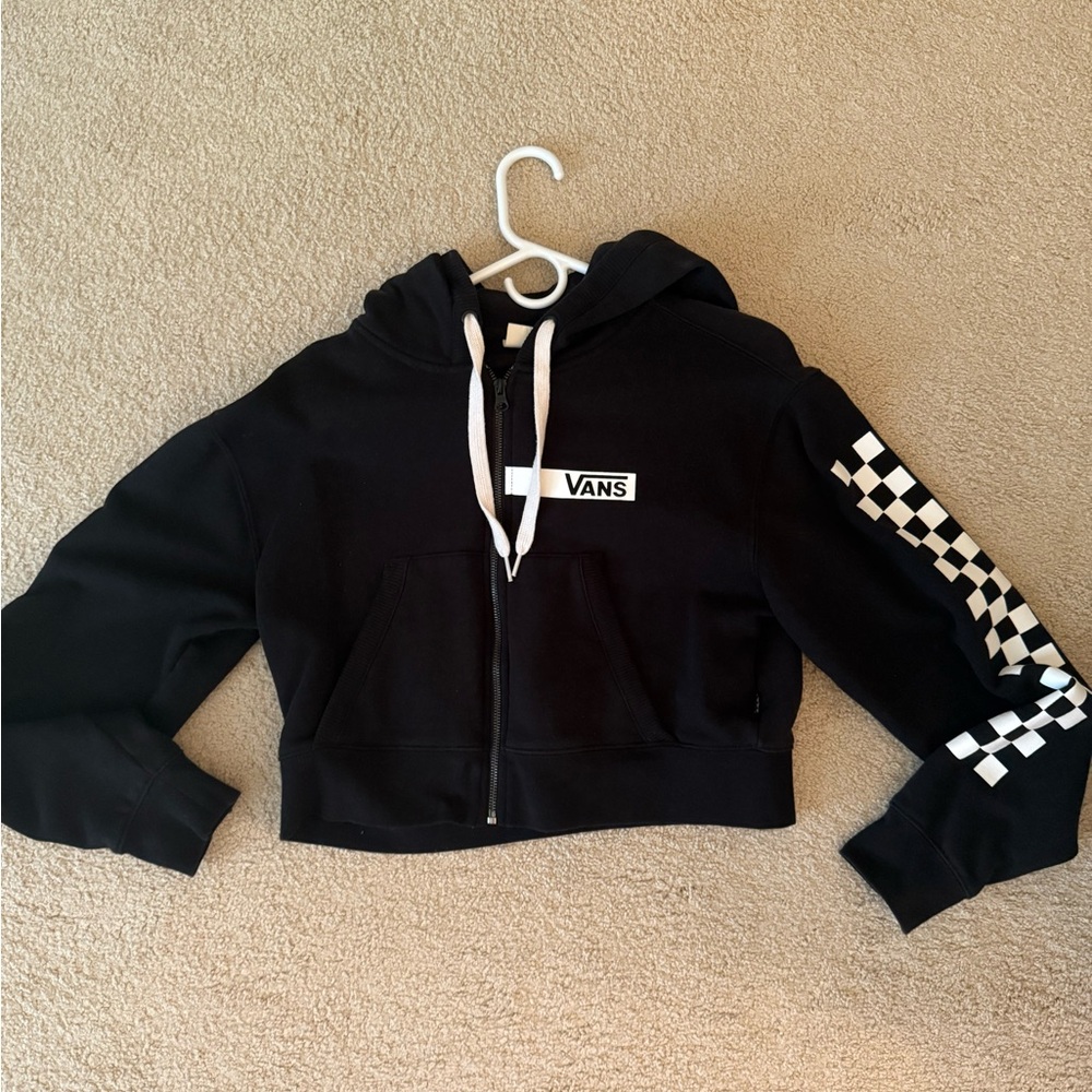 Vans Kids Black and White Checkered Hoodie